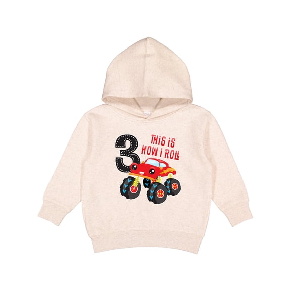 Inktastic Monster Truck How I Roll 3rd Birthday Toddler Hoodie