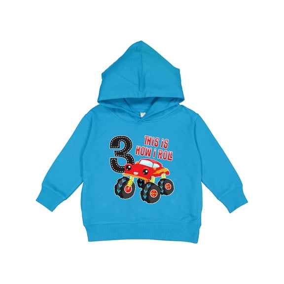 Inktastic Monster Truck How I Roll 3rd Birthday Toddler Hoodie