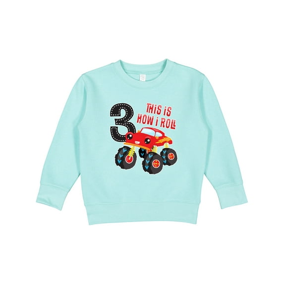 Inktastic Monster Truck How I Roll 3rd Birthday Toddler Sweatshirt