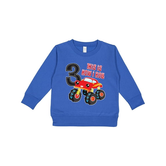 Inktastic Monster Truck How I Roll 3rd Birthday Toddler Sweatshirt