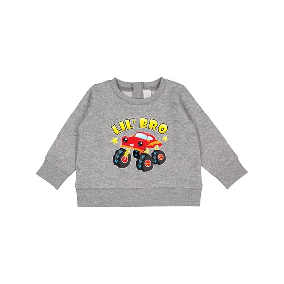 Inktastic Monster Truck Little Bro Baby Sweatshirt