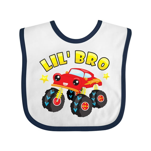 Inktastic Monster Truck Little Bro Boys Baby Bib