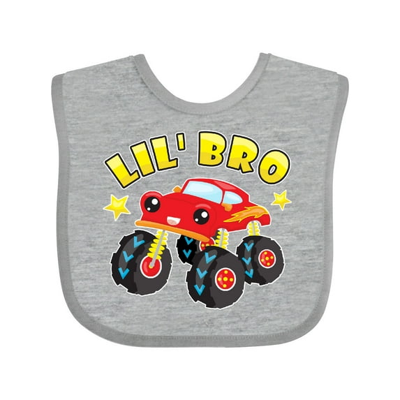 Inktastic Monster Truck Little Bro Boys Baby Bib