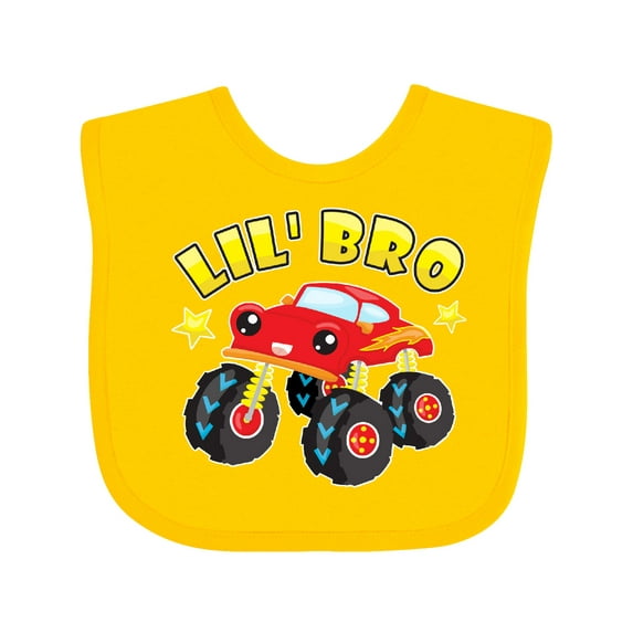 Inktastic Monster Truck Little Bro Boys Baby Bib