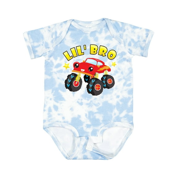 Inktastic Monster Truck Little Bro Boys Baby Bodysuit