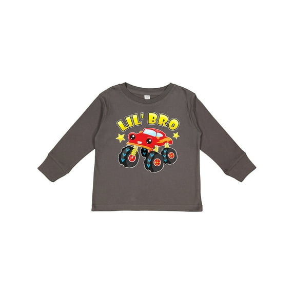 Inktastic Monster Truck Little Bro Boys Long Sleeve Toddler T-Shirt