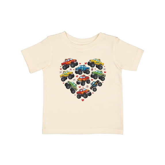 Inktastic Monster Truck Love Heart for Kids Boys or Girls Baby T-Shirt