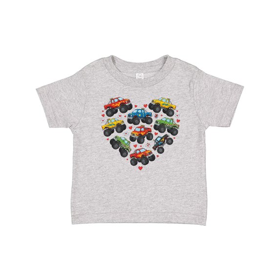 Inktastic Monster Truck Love Heart for Kids Boys or Girls Baby T-Shirt