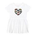 thumbnail image 1 of Inktastic Monster Truck Love Heart for Kids Girls Baby Dress, 1 of 5