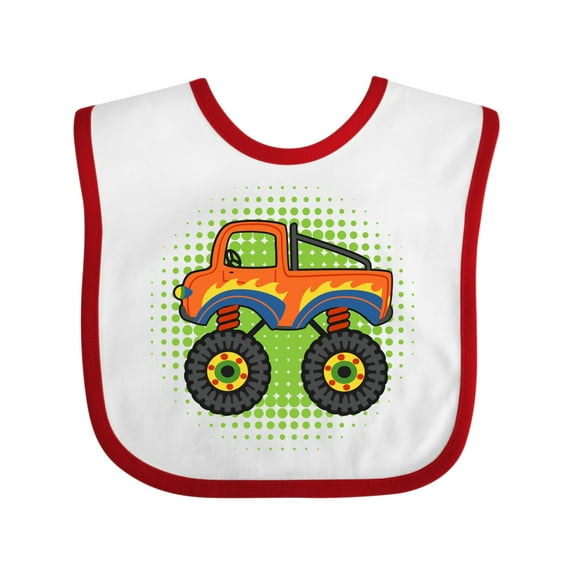 Inktastic Monster Truck for Boys Boys Baby Bib