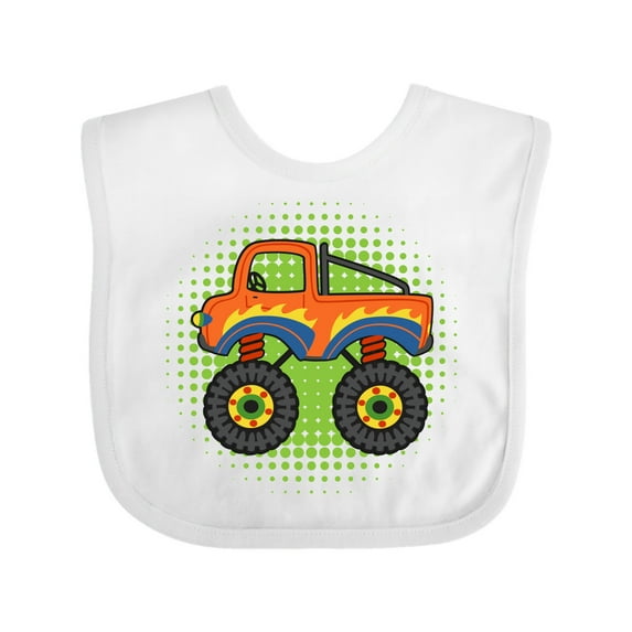 Inktastic Monster Truck for Boys Boys Baby Bib