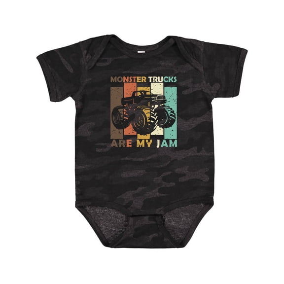 Inktastic Monster Trucks Are My Jam Boys or Girls Baby Bodysuit