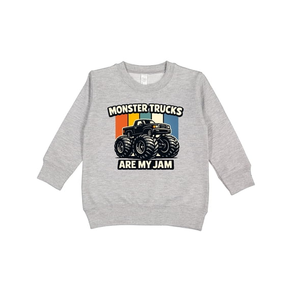 Inktastic Monster Trucks Are My Jam Toddler Sweatshirt