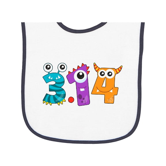 Inktastic Monsters Like Pi Pi Day Numbers Baby Terry Cloth Bib