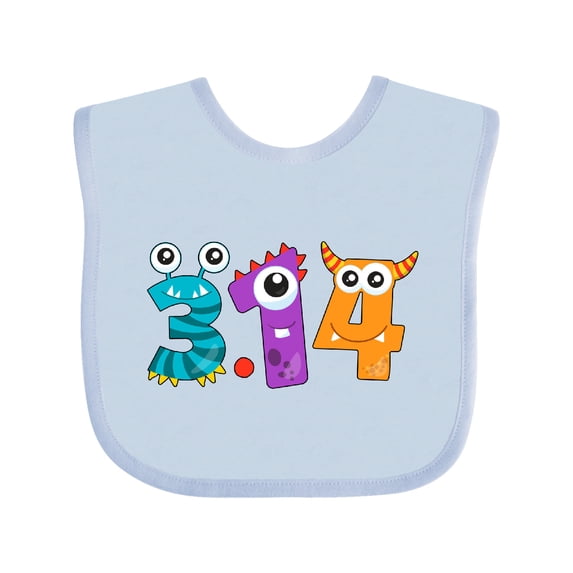 Inktastic Monsters Like Pi- Pi Day Numbers Boys or Girls Baby Bib