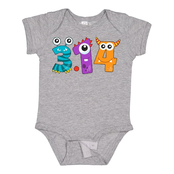 Inktastic Monsters Like Pi Pi Day Numbers Boys or Girls Baby Bodysuit
