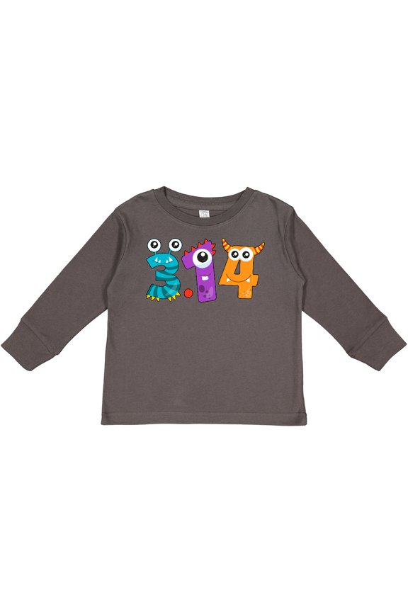 Monsters Like Pi Pi Day Numbers Boys or Girls Long Sleeve Toddler T-Shirt