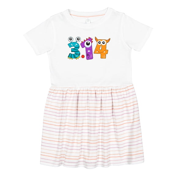 Inktastic Monsters Like Pi Pi Day Numbers Girls Toddler Dress