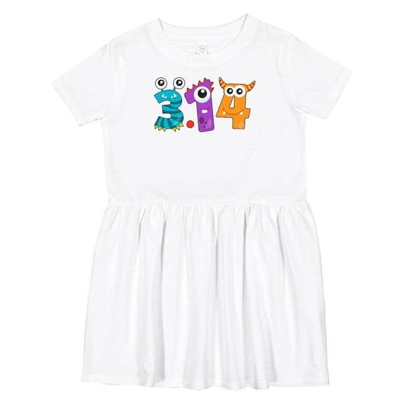 Inktastic Monsters Like Pi Pi Day Numbers Girls Toddler Dress