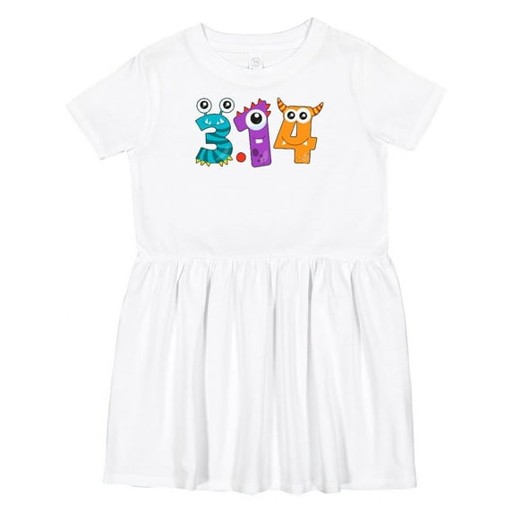 Inktastic Monsters Like Pi Pi Day Numbers Girls Toddler Dress