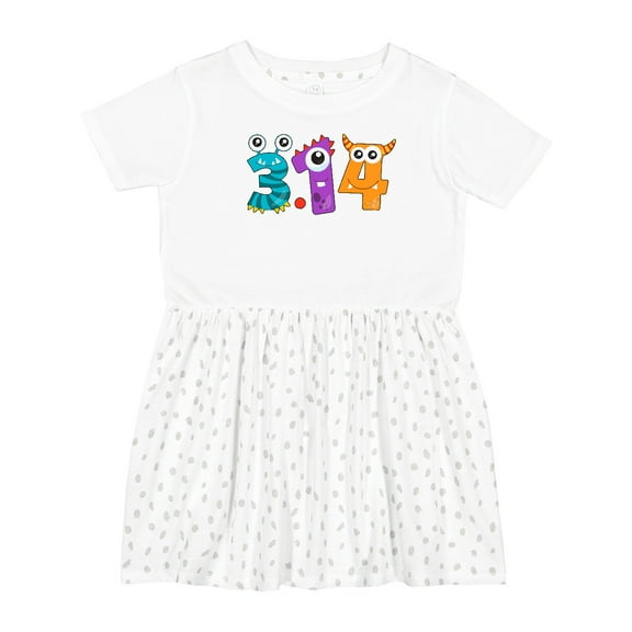 Inktastic Monsters Like Pi Pi Day Numbers Girls Toddler Dress
