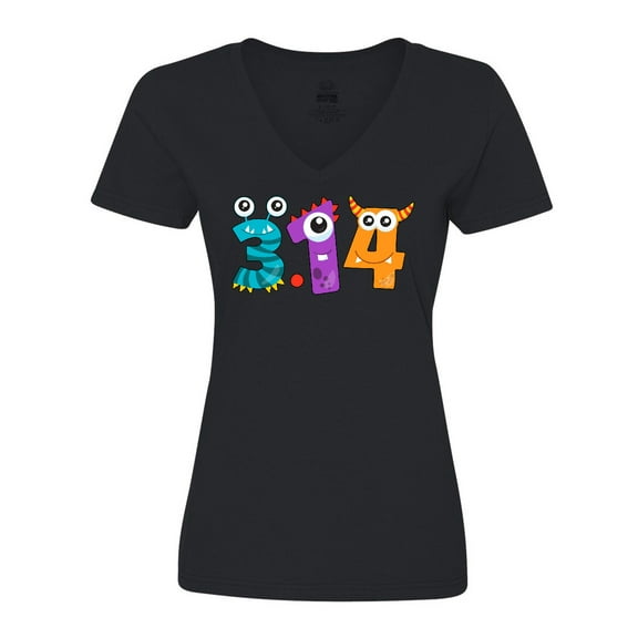 Inktastic Monsters Like Pi- Pi Day Numbers Women's V-Neck T-Shirt