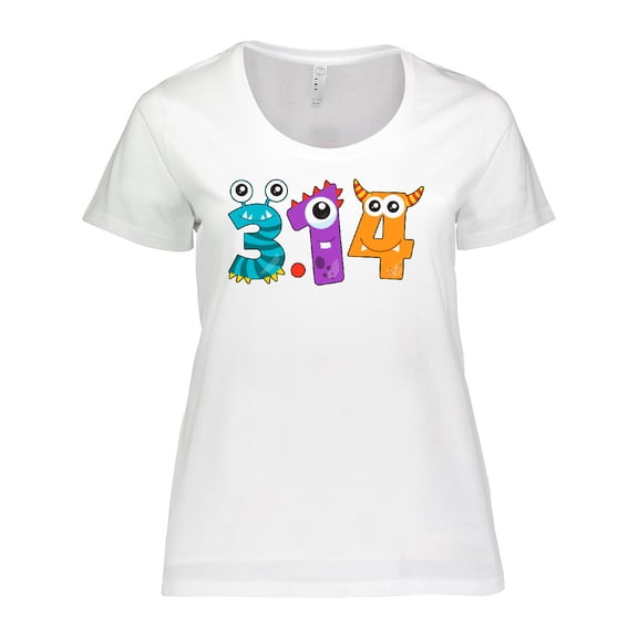 Inktastic Monsters Like Pi- Pi Day numbers Women's Plus Size T-Shirt