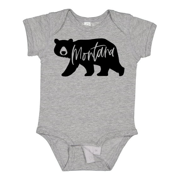 Inktastic Montana Black Bear Silhouette Boys or Girls Baby Bodysuit