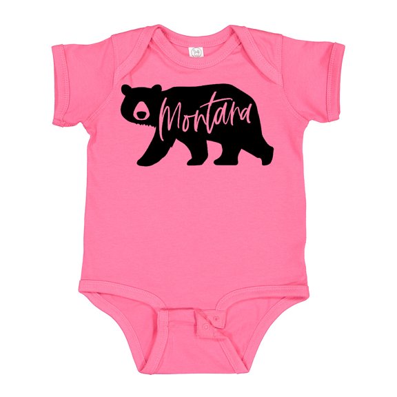 Inktastic Montana Black Bear Silhouette Boys or Girls Baby Bodysuit