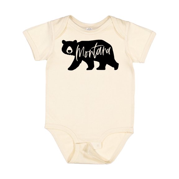 Inktastic Montana Black Bear Silhouette Boys or Girls Baby Bodysuit