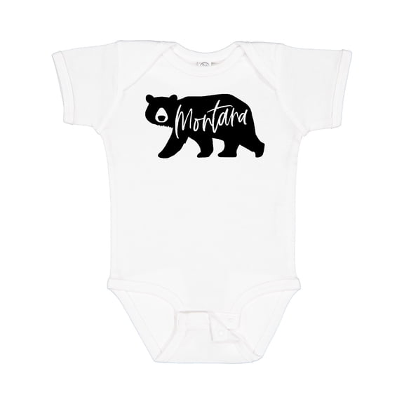 Inktastic Montana Black Bear Silhouette Boys or Girls Baby Bodysuit