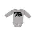 thumbnail image 1 of Inktastic Montana Black Bear Silhouette Boys or Girls Long Sleeve Baby Bodysuit, 1 of 5