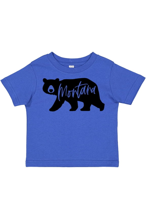 Montana Black Bear Silhouette Boys or Girls Toddler T-Shirt