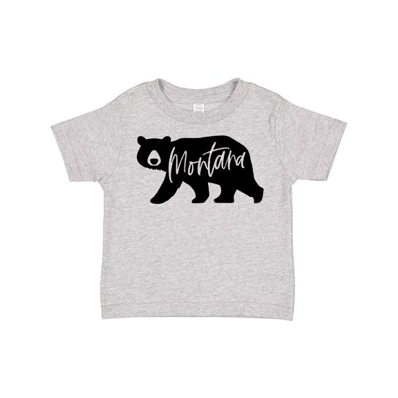 Inktastic Montana Black Bear Silhouette Boys or Girls Toddler T-Shirt