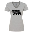thumbnail image 1 of Inktastic Montana Black Bear Silhouette Women's V-Neck T-Shirt, 1 of 5