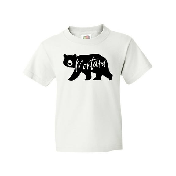 Inktastic Montana Black Bear Silhouette Youth T-Shirt