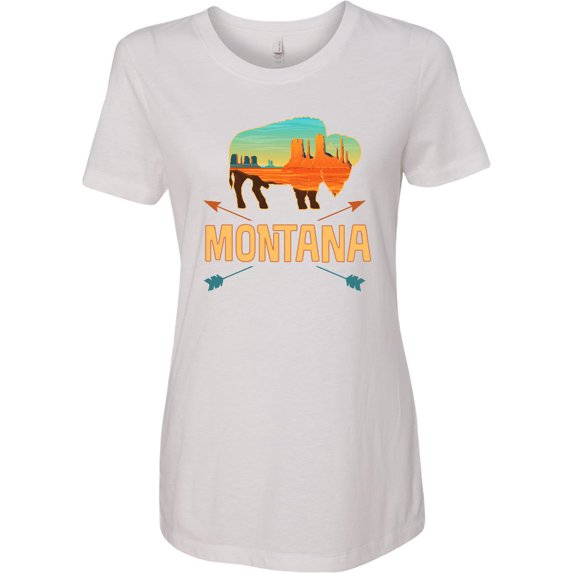 Inktastic Montana Buffalo Silhouette Women's T-Shirt