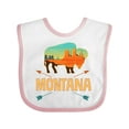 thumbnail image 1 of Inktastic Montana Buffalo Silhouette Boys or Girls Baby Bib, 1 of 4