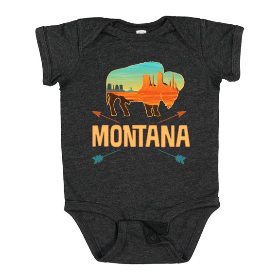 Inktastic Montana Gift Buffalo Silhouette Boys or Girls Baby Bodysuit