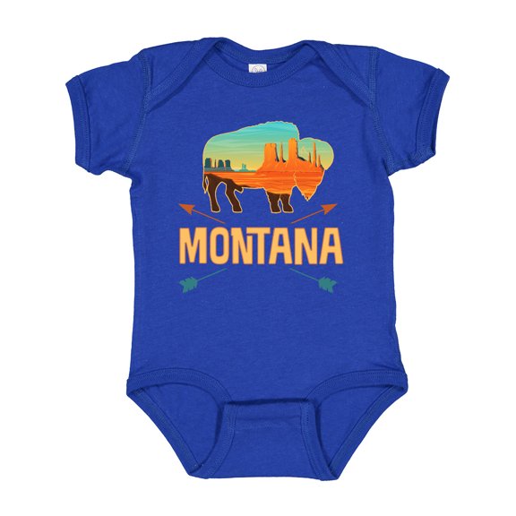 Inktastic Montana Gift Buffalo Silhouette Boys or Girls Baby Bodysuit
