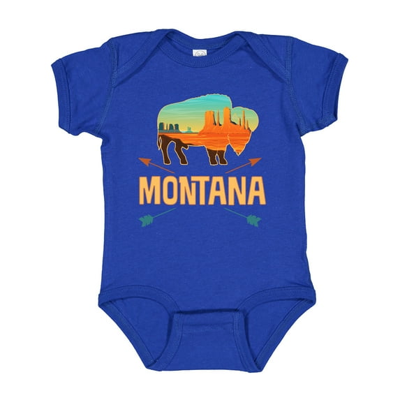 Inktastic Montana Gift Buffalo Silhouette Boys or Girls Baby Bodysuit