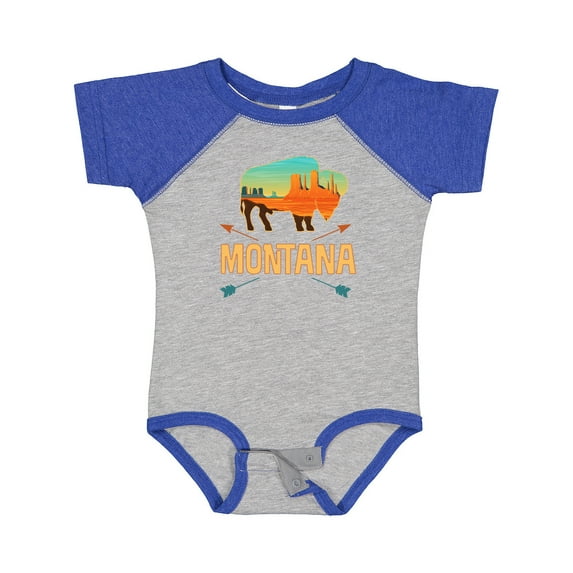 Inktastic Montana Gift Buffalo Silhouette Boys or Girls Baby Bodysuit