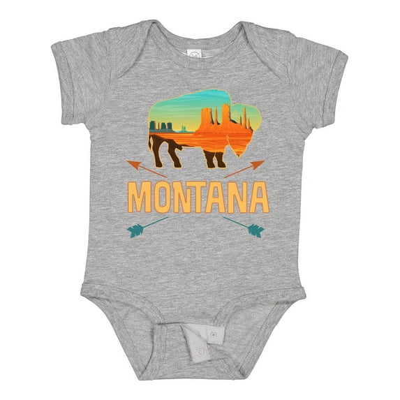 Inktastic Montana Gift Buffalo Silhouette Boys or Girls Baby Bodysuit