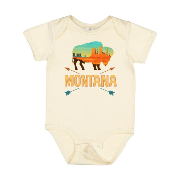 Inktastic Montana Gift Buffalo Silhouette Boys or Girls Baby Bodysuit