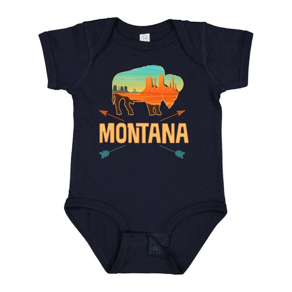 Inktastic Montana Gift Buffalo Silhouette Boys or Girls Baby Bodysuit