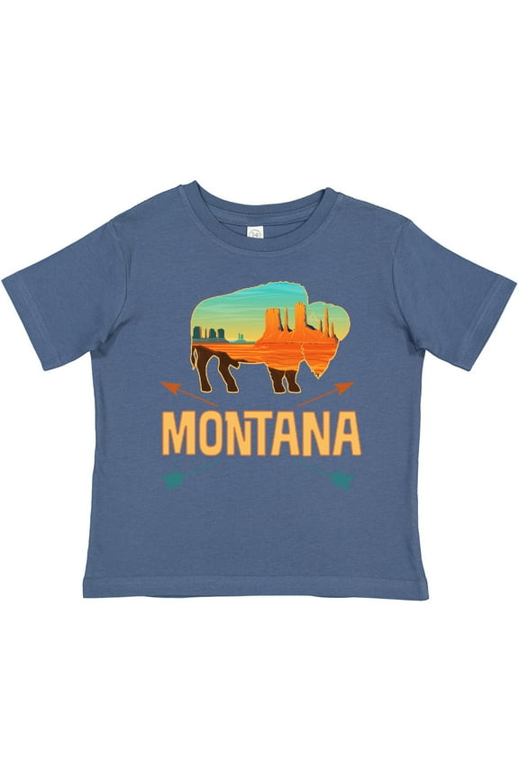 Montana Gift Buffalo Silhouette Boys or Girls Toddler T-Shirt
