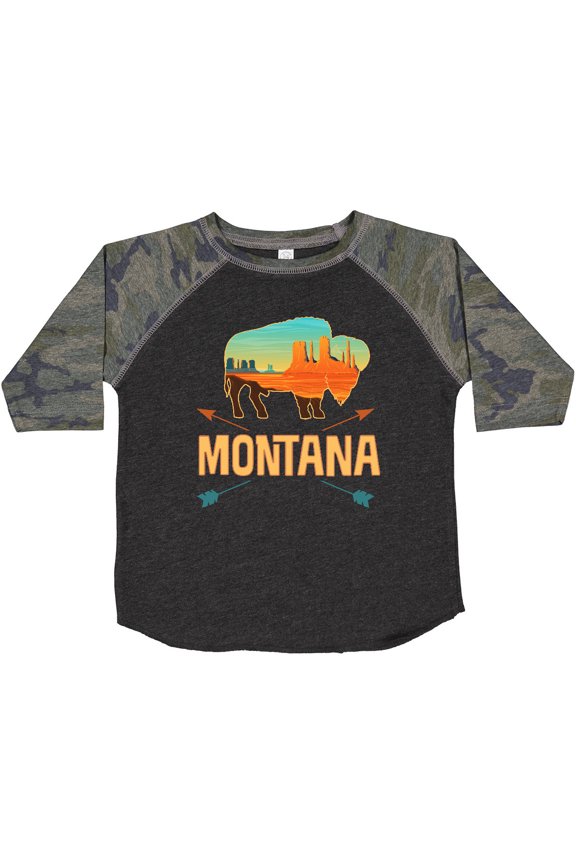 Montana Gift Buffalo Silhouette Boys or Girls Toddler T-Shirt