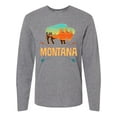 thumbnail image 1 of Inktastic Montana Gift Buffalo Silhouette Long Sleeve T-Shirt, 1 of 5
