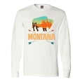thumbnail image 1 of Inktastic Montana Gift Buffalo Silhouette Long Sleeve T-Shirt, 1 of 5