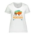 thumbnail image 1 of Inktastic Montana Gift Buffalo Silhouette Women's Plus Size T-Shirt, 1 of 5